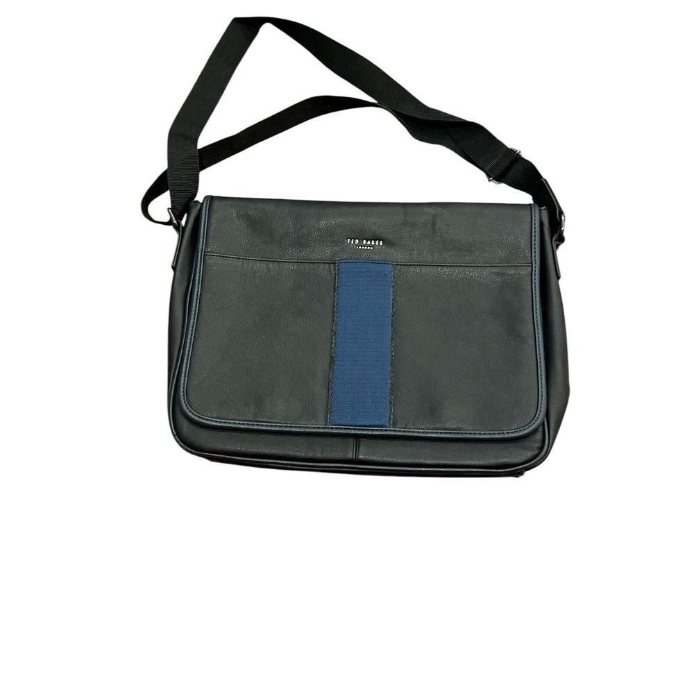 Ted Baker London -Leather Messenger Laptop Computer Bag Unisex 16" X‎ 11"